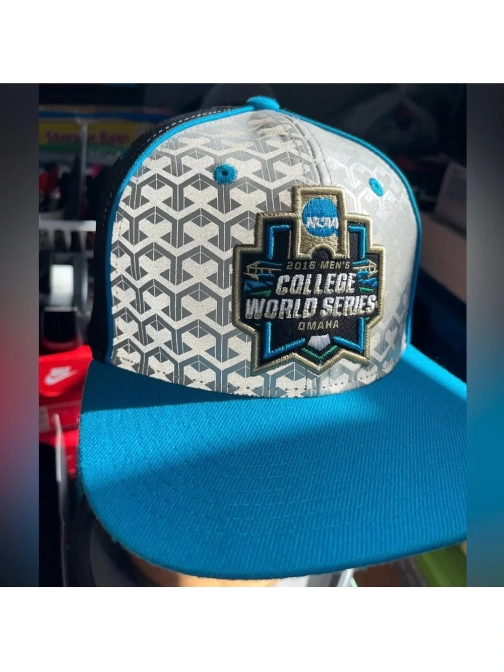 Snapback Hat 2016 NCAA College World Series OMAHA 10 YEAR ANNIVERSARY Zephyr Cap